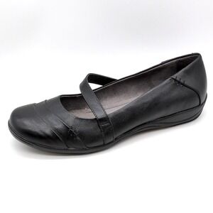 YUU Shoes Womens Iray Black 11 Mary Jane Flats Stretch Strap Walking Comfort‎